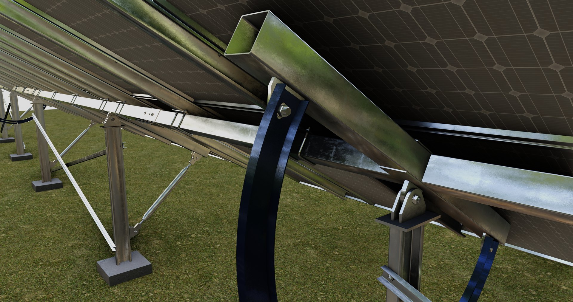 3D Model Manual Tracker Solar Energy Structure Type-3 - TurboSquid 2221294
