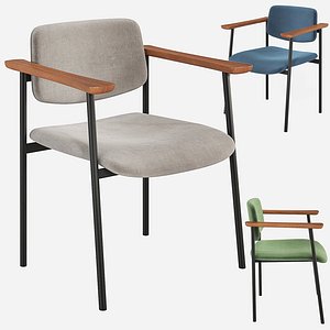 3D cb2 warren chair velvet