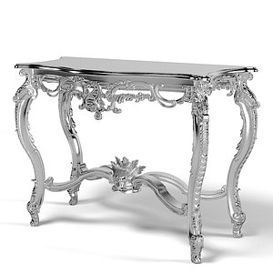 of interni MM 9402 baroque console table glamour silver classic carved carving