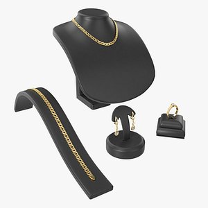 Jewelry store display stands with jewelry