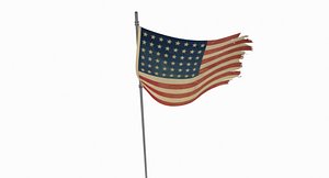 flag iwo jima battle 3D