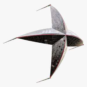 Star Spaceship Sci-Fi Lowpoly Game Ready