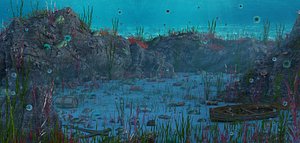 water underwater 3D model