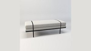 Modern Upholstered Bench 3d Model 3D