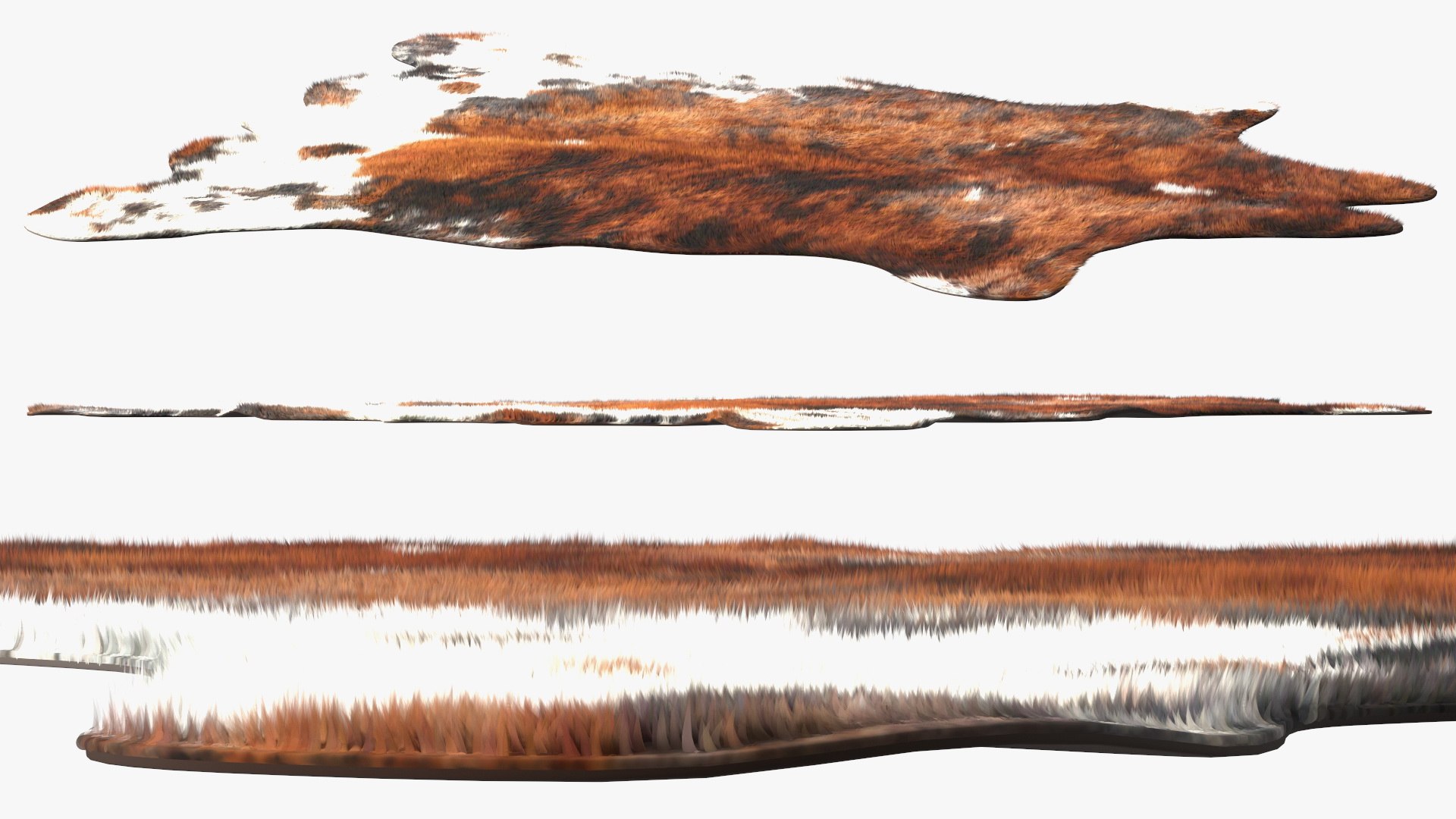 Cowhide Rug Light Brown and White Fur 3D model https://p.turbosquid.com/ts-thumb/zC/m4KUal/E9/cowhideruglightbrownandwhitefurc4dmodel007/jpg/1643381873/1920x1080/fit_q87/115e528e6b010d3a6db666d99bbde9a12df52f8f/cowhideruglightbrownandwhitefurc4dmodel007.jpg