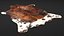 Cowhide Rug Light Brown and White Fur