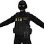SWAT Soldier 1 LOD2 Rigged