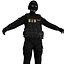 SWAT Soldier 1 LOD2 Rigged