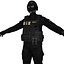 SWAT Soldier 1 LOD2 Rigged