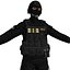 SWAT Soldier 1 LOD2 Rigged