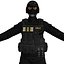 SWAT Soldier 1 LOD2 Rigged