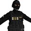 SWAT Soldier 1 LOD2 Rigged