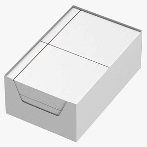 Chewing Gum Packs Type 01 Blue Full or Missing Blank and Generic Label 3D model