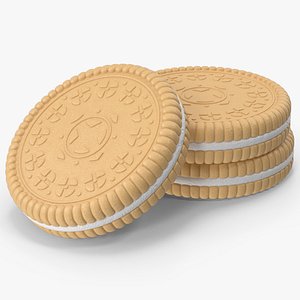 Sandwich Biscuit Cookies 3D model