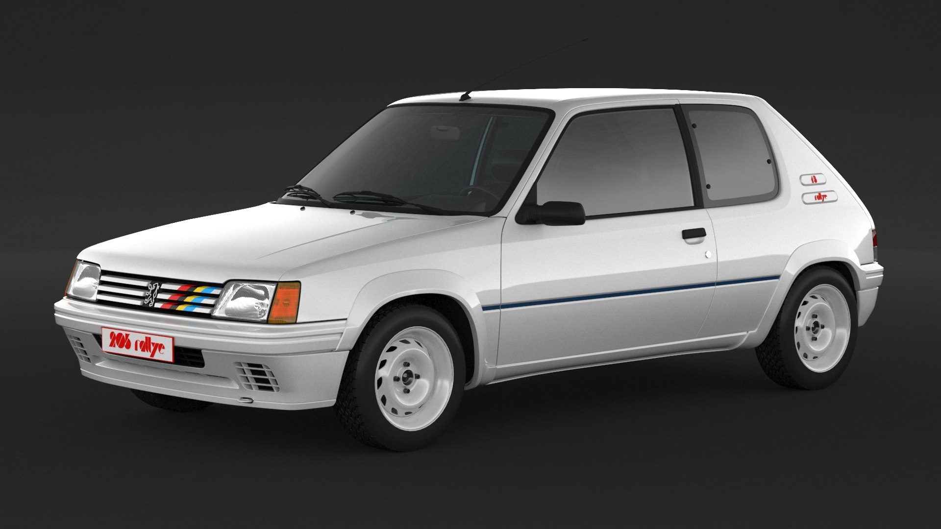 🦁 푸조 208R / 레트로핏 페이스리프트 🔥 Monholo Oumar behance.net, image size:1920x1080