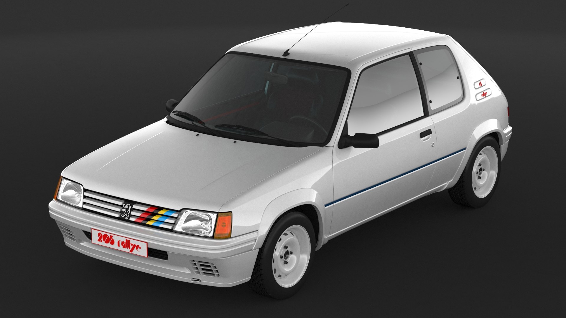 Peugeot 205 RALLYE model https://p.turbosquid.com/ts-thumb/zC/qbXSV9/sw/rr_0005/jpg/1665671313/1920x1080/fit_q87/cbbebf746d350eacb7a6f76f3c7ad4e04b2de651/rr_0005.jpg