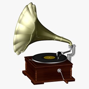 blender old gramophone vinyl