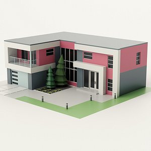 3D modern house 10 model