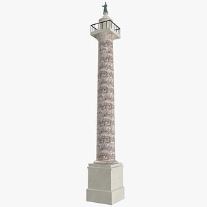 Trajan Column Low Poly 3D Model