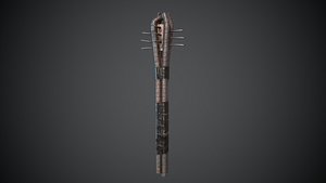 3D Spiked Rebar Melee Weapon model
