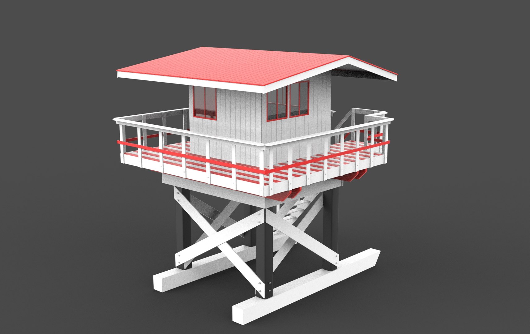 Lifeguard Tower 3D Model 3D Model - TurboSquid 2344388
