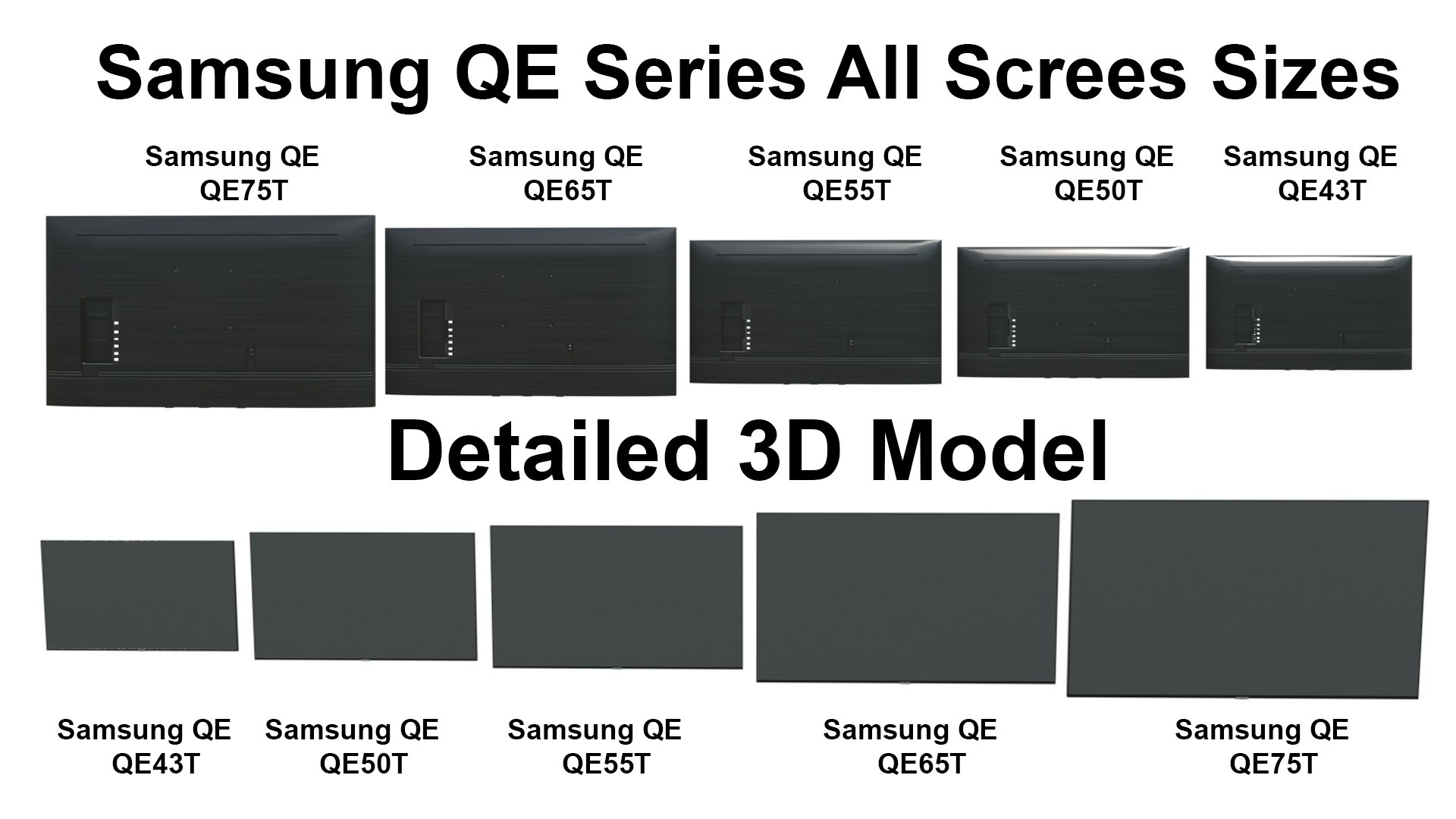 Samsung QE Series Screens Available In All Sizes 3D Model 3D Model ...