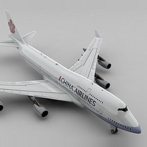 3D model boeing 747 china airlines