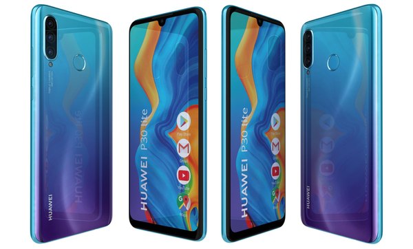 Huawei P30 Lite Peacock Blue Model 3D - TurboSquid 1444096