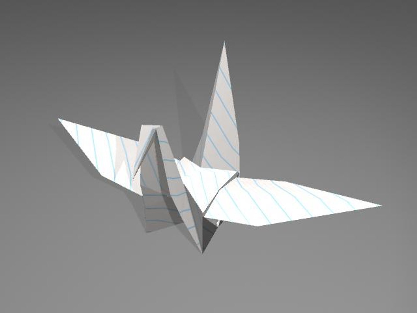 3d Origami Crane Model