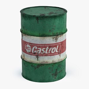 old oil barrel castrol 3D model
