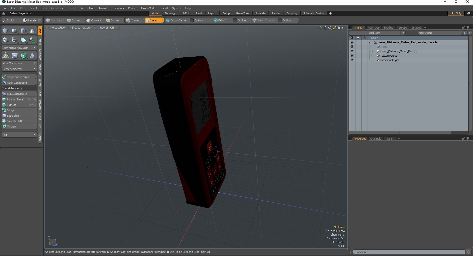 Laser Distance Meter Red 3D - TurboSquid 2132227