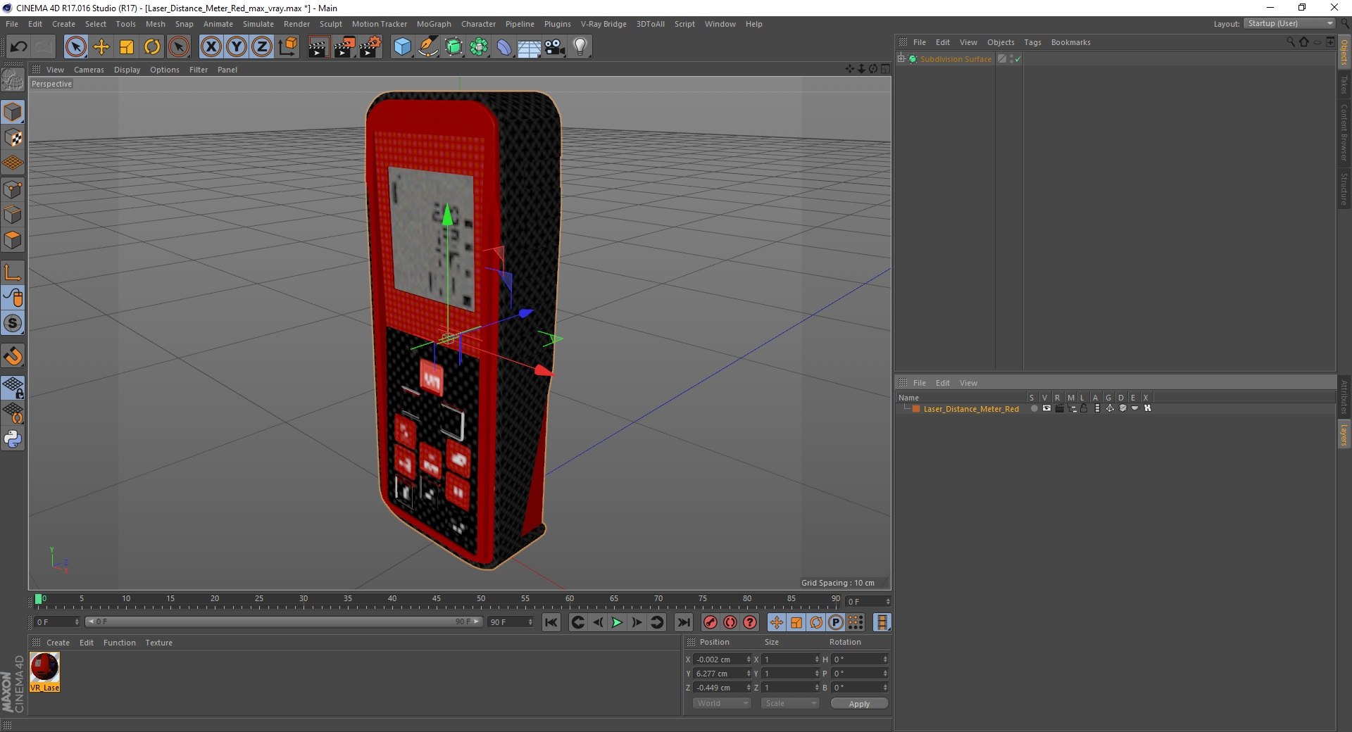 Laser Distance Meter Red 3D - TurboSquid 2132227
