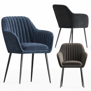Deephouse Chair Lausanne sea blue velvet