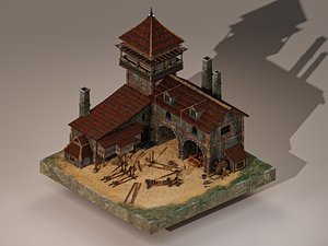 Medieval Workshop Level 10 3D model