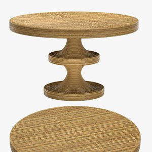 3D RATTAN BISHOP TABLE model