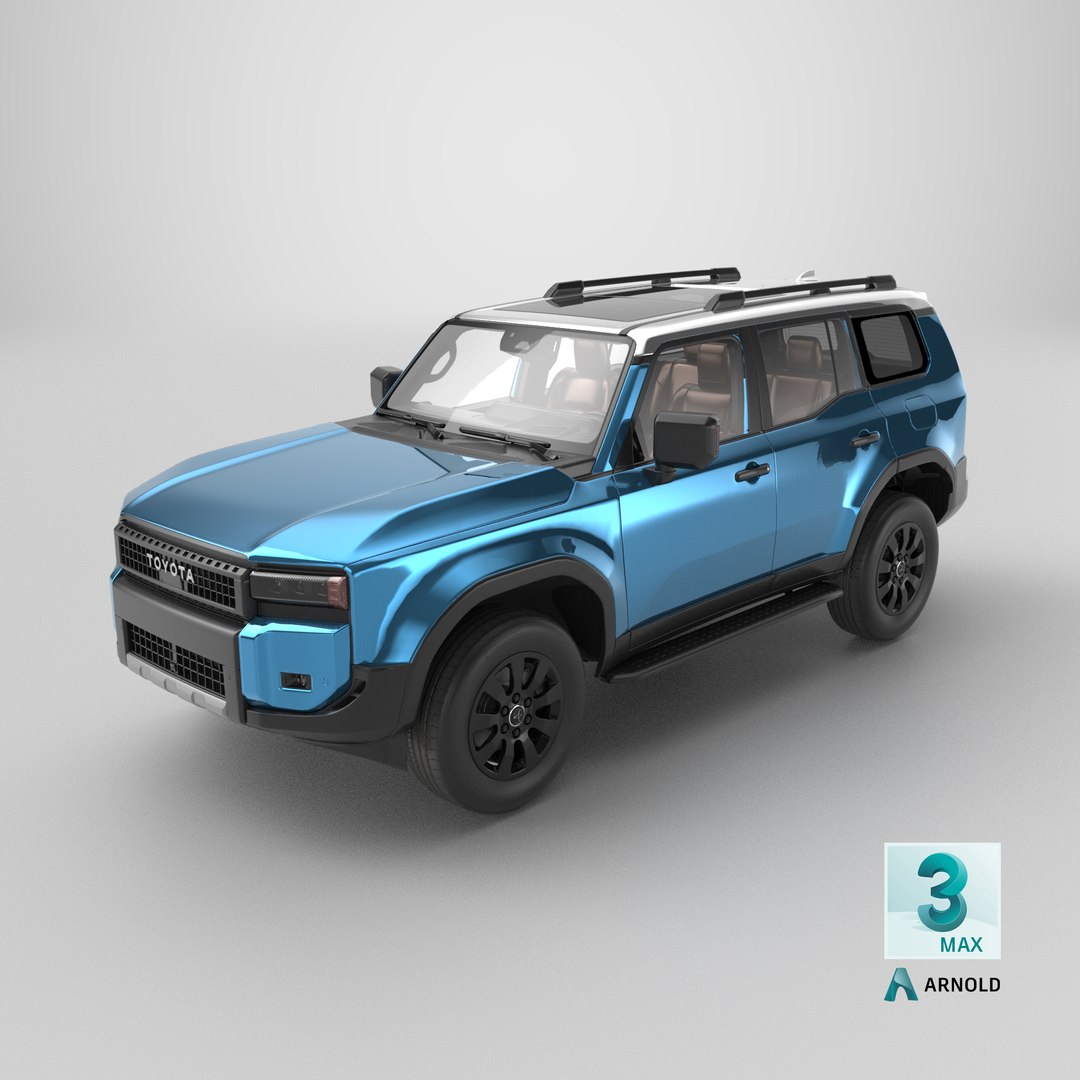 Toyota Land Cruiser 2024 Blue Color 3D https://p.turbosquid.com/ts-thumb/zD/UnaFAM/7O/stemcell_max_arnold_render/png/1726479275/1920x1080/fit_q87/f9f922a59c17a4c41164137cc141b1842a7ed061/stemcell_max_arnold_render.jpg