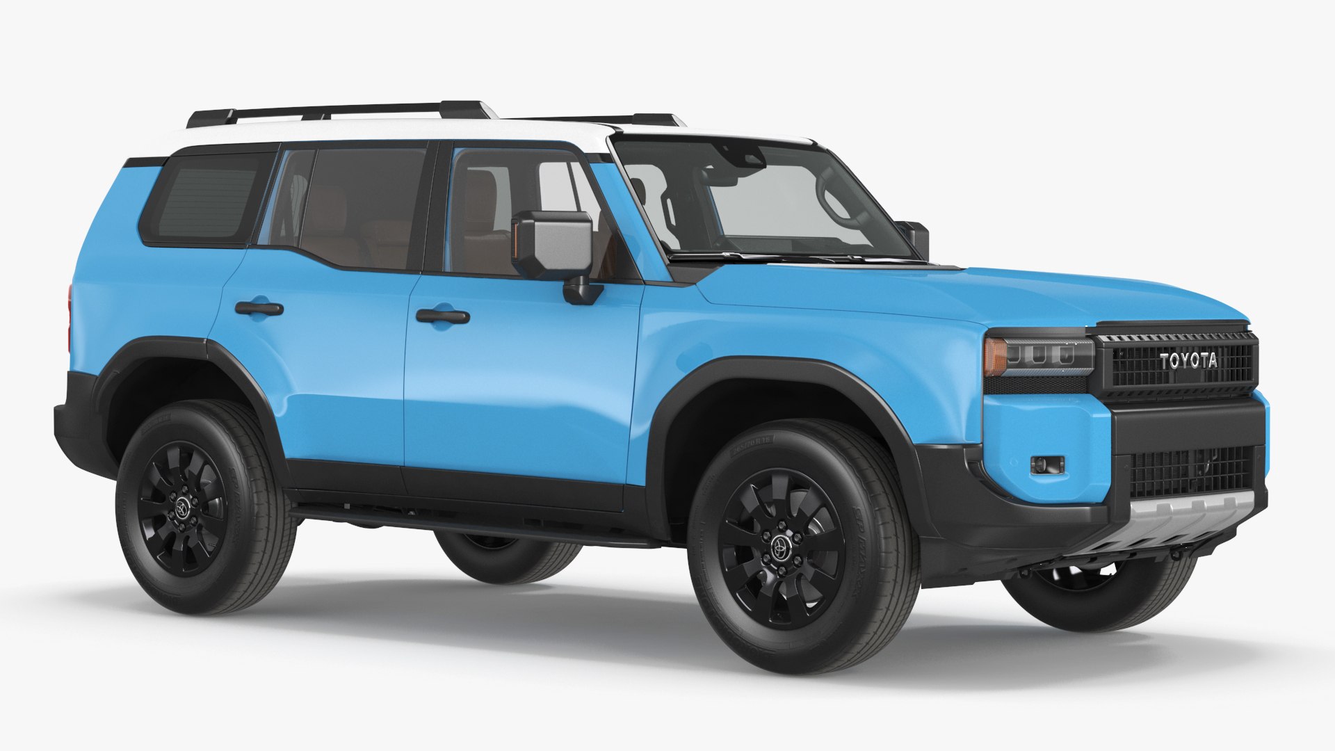 Toyota Land Cruiser Prado 2024 Blue Color 3D model preview