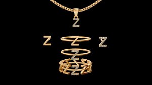 3D letter z set
