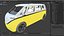 3D Electric Minivan model