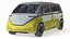 3D Electric Minivan model