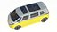 3D Electric Minivan model