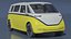 3D Electric Minivan model