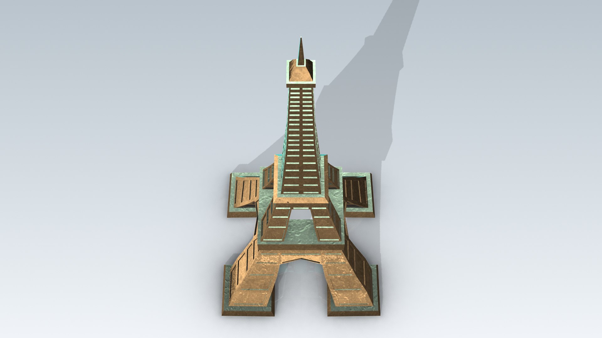 3D Low Poly Tower Eiffel Model - TurboSquid 1839349