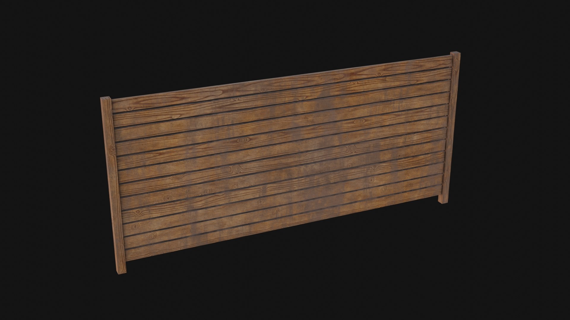 3D Model Wooden Fence - TurboSquid 2175300