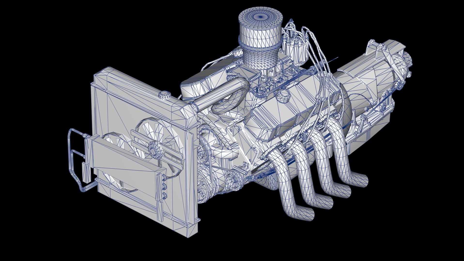 Chevy 454 Big Block V8 Engine 3D - TurboSquid 2335988