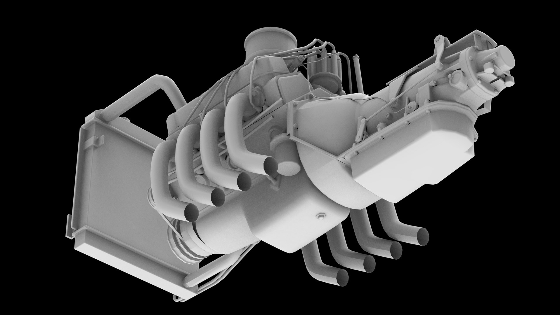 Chevy 454 Big Block V8 Engine 3D - TurboSquid 2335988
