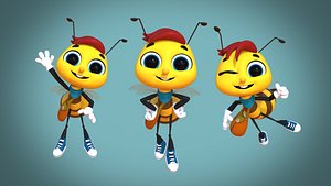 Bee Cartoon model Character model