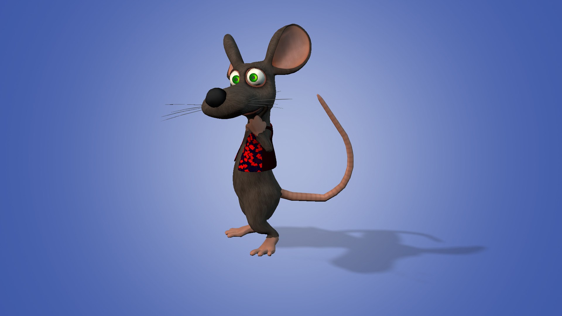 3D Cartoon Rat Fully Rigged - TurboSquid 1690913