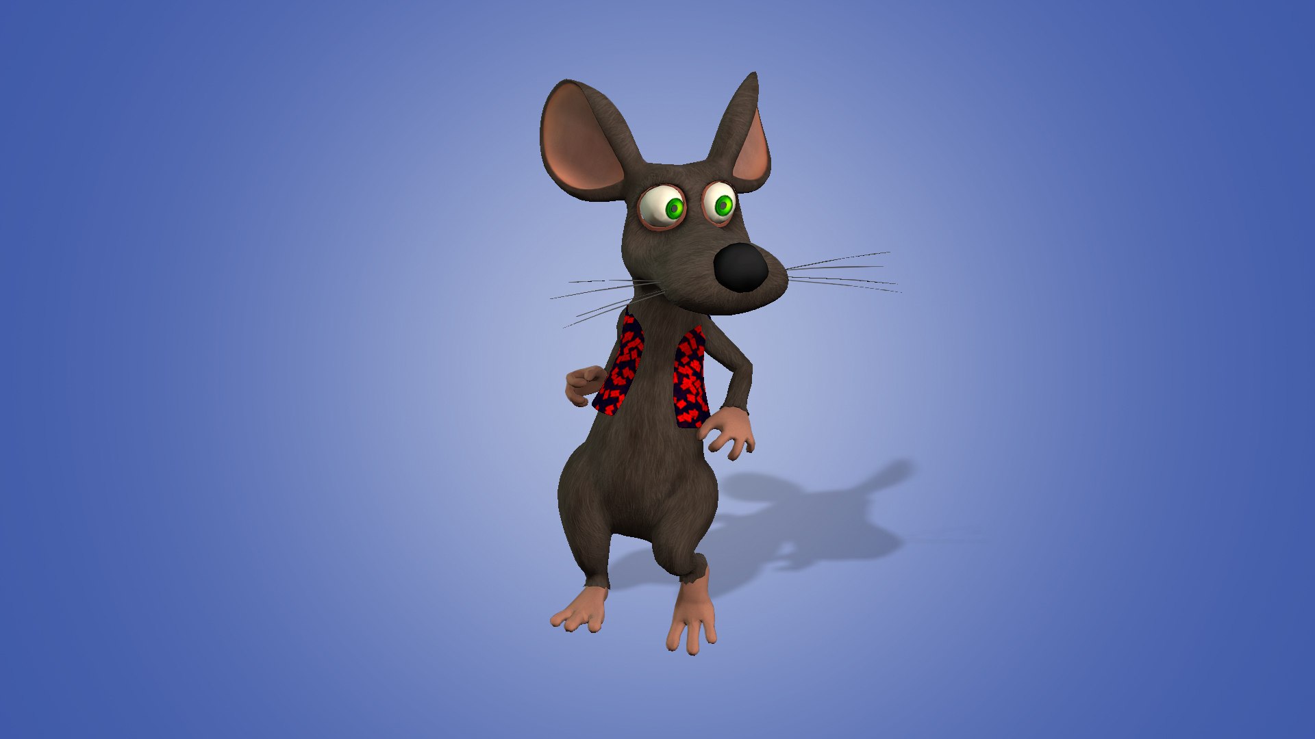3D Cartoon Rat Fully Rigged - TurboSquid 1690913