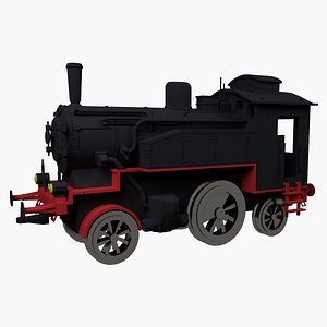 locomotive toy old 3d model
